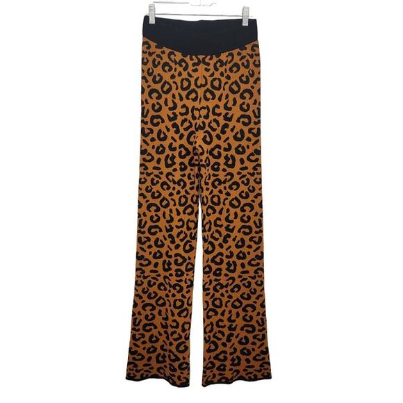 ASOS Pants - Asos Knit Pants Wide Leg Leopard Print Size 4 / 34" inseam 510